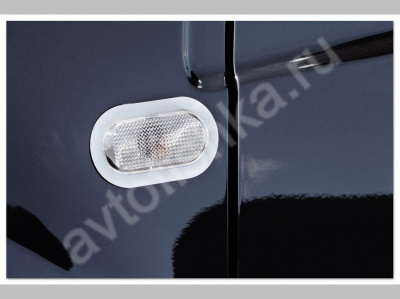 Renault Duster (2010-) рамки на повторителей поворотов из нержавеющей стали, 2 шт.