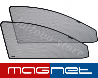 Porsche Cayenne (2002-2007) комплект бескрепёжныx защитных экранов Chiko magnet, передние боковые (Стандарт)